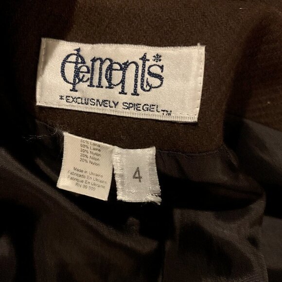 Elements by Spiegel. Vintage Wool/Nylon Blazer. Size 4 Tall. Lined. WTC - Picture 7 of 7